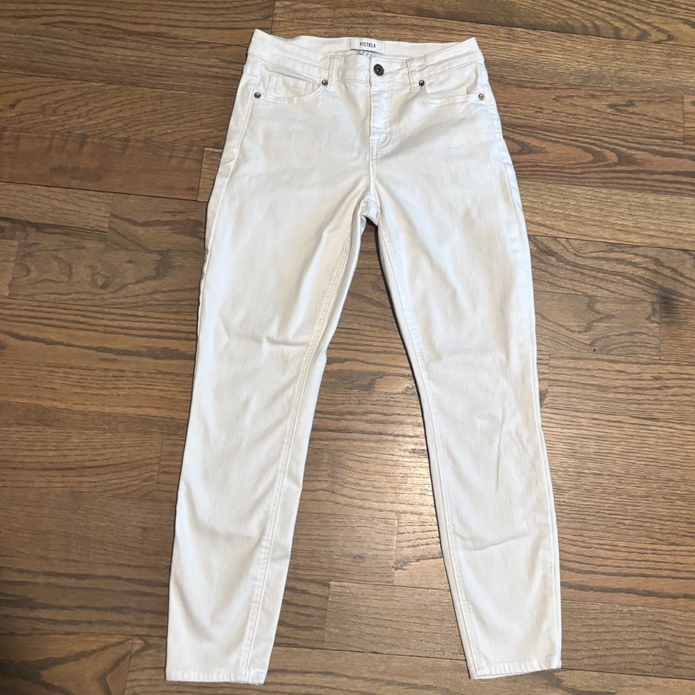 PISTOLA Jennifer Oslo White Denim Midrise Skinny Jeans Women's Size 27 - Picture 3 of 12